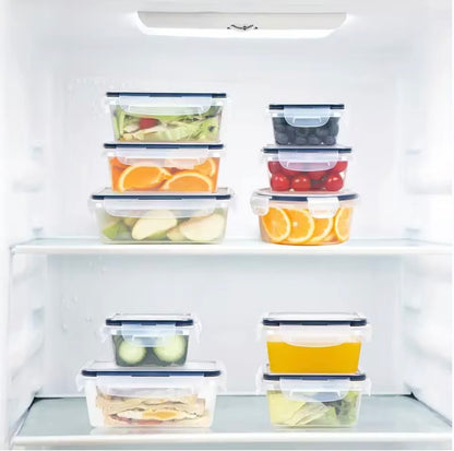 12pc sealed refrigerator storage box with lid